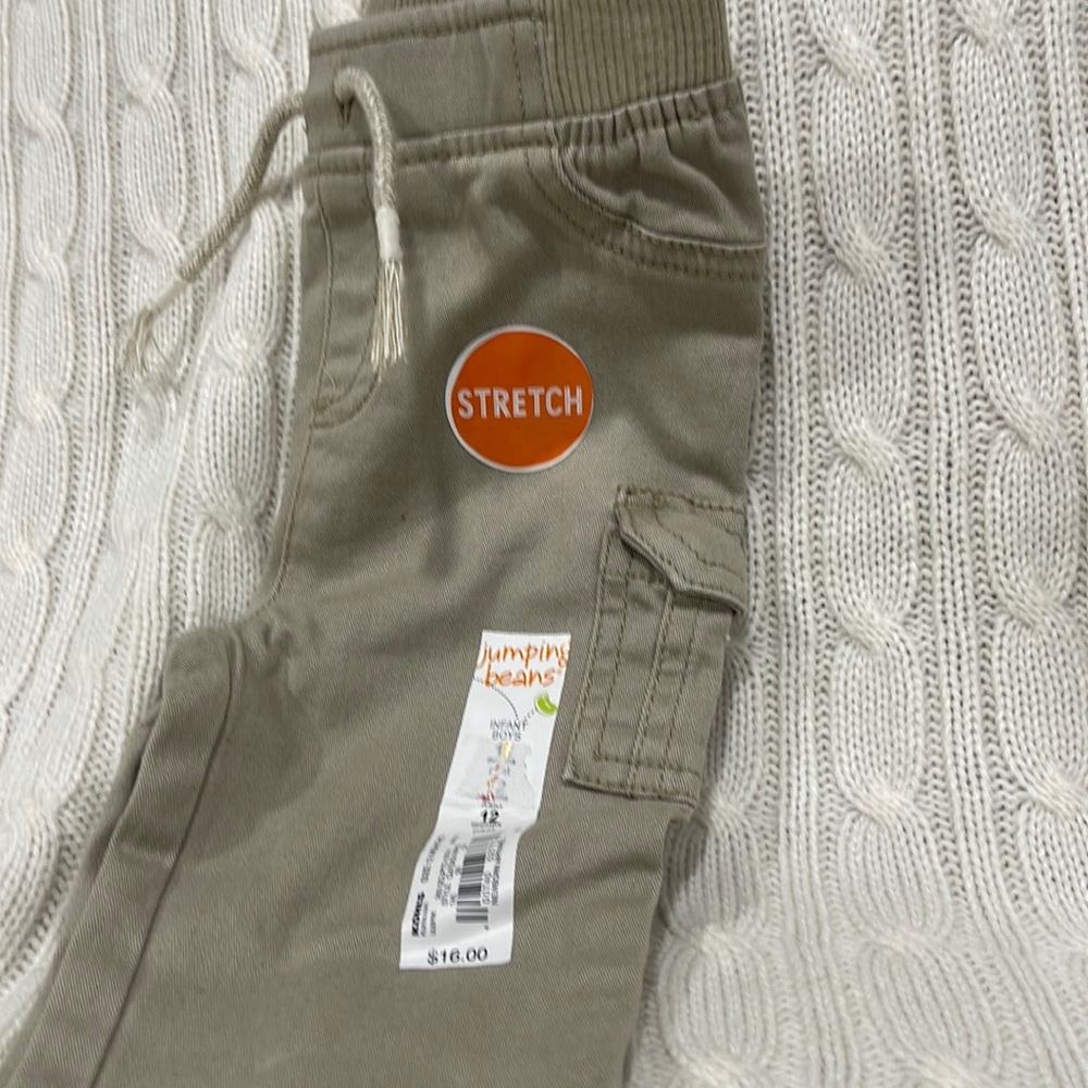 NWT Boys khaki pants size 12 months